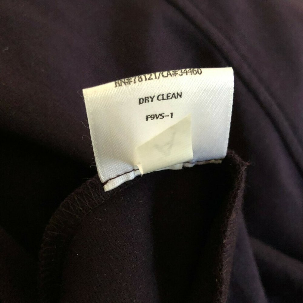 Eileen Fisher Cloth Tie Belted Knit Wrap Jacket Purple Medium Office Minimalist - Picture 6 of 7